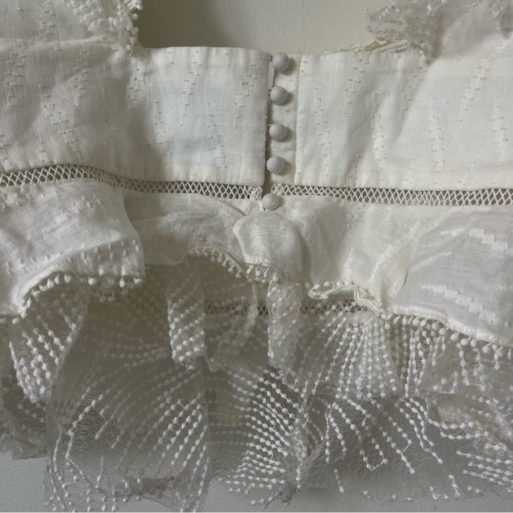 ACLER Basque Ruffle Top - Ivory - Picture 10 of 12